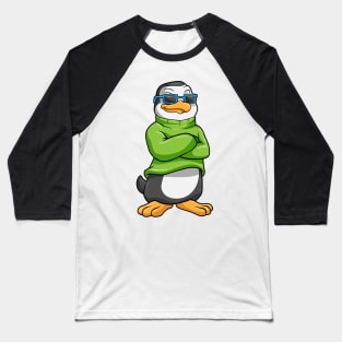 Penguin with sunglasses and sweater Baseball T-Shirt